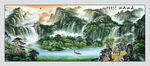 江山如画办公室背景画
