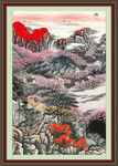 竖幅山水画 