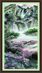 竖式山水画 