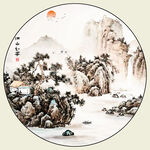 国画水墨山水装饰画