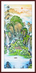 聚宝盆山水画