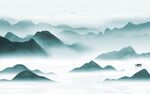 意境 大气中式山水 TIF分层