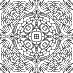 玻璃花纹线描图