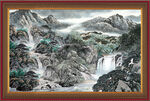 国画山水画 