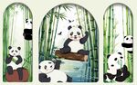 北欧手绘儿童房背景墙