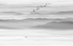 山水水墨山水画