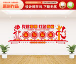 红色物业文化墙