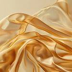 3d金色抽象波浪绸缎布纹背景
