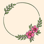 水彩花卉边框