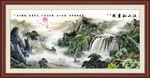 青山绿水山水画