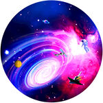 紫色唯美星空