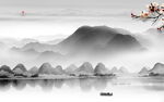 意境水墨山水画