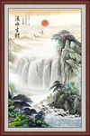 大厅背景山水画