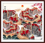 长城办公室装饰画