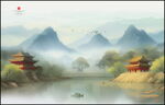 意境水墨山水画