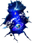 3D宇宙星空地贴地画