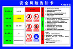 加油站安全风险告知卡