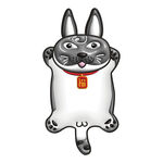 3D膨胀风可爱萌兔地毯图案印花