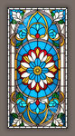 教堂蒂凡尼彩晶玻璃艺术图案