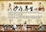 沙疗养生背景墙