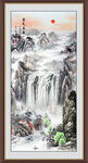 竖幅山水画