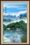竖幅山水画