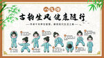 八段锦传统文化健康养生展板