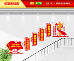 四个自我楼梯文化墙