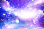 彩色宇宙浩瀚星空顶软膜背景图