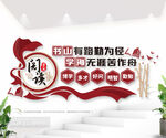 校园阅读室励志读书文化墙图片