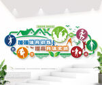 体育运动标语文化墙图片