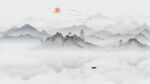 中式意境山水情背景墙