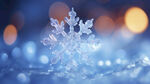 蓝色科技感唯美雪花