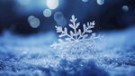 蓝色科技感唯美雪花