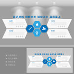 蓝色创意企业文化墙公司形象墙