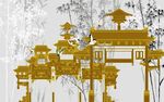 新中式背景墙 