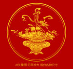 如意福寿桃吉庆纹