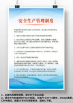 蓝色简约安全生产管理规章制度牌