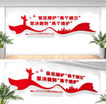 两个确立两个维护党建文化墙
