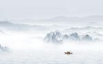 新中式山水背景墙