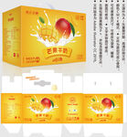 芒果牛奶 酸奶盒子
