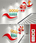 民族团结楼梯文化墙