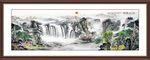 客厅山水画 中堂画 