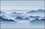 意境水墨山水画