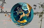 新中式背景墙  