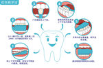 巴氏刷牙法步骤插画