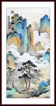 竖版山水画