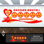 传承红色基因文化墙