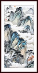 竖幅山水国画