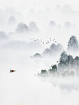 中式山水风景画
